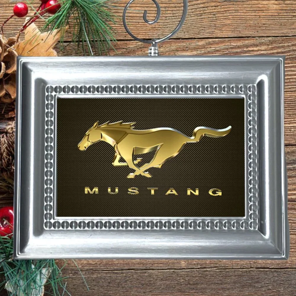 Ford Mustang Logo Emblem Christmas Tree Ornament